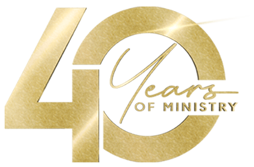 Paula White Ministries 40 Years of Ministry logo – anniversary graphic